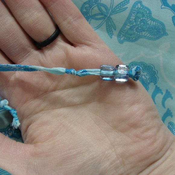 Sheer Blue Tones Open Long Sleeve Boho Mehndi Style Floral Side Slit Cover Up - Picture 14 of 16